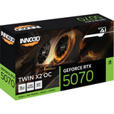 Inno3d n50702-12d7x-195064n geforce rtx™ 5070 twin x2 oc, atx, 12 GB, GDDR7, 192-bit, 672 GB s