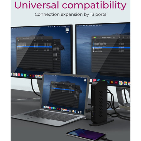 Icy Box ib-dk2252ac Dockingstation (schwarz, USB-A, HDMI, Display-Port)
