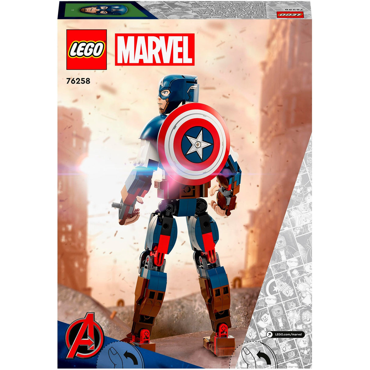 Lego Marvel – Captain America Baufigur Konstruktionsspielzeug (76258)