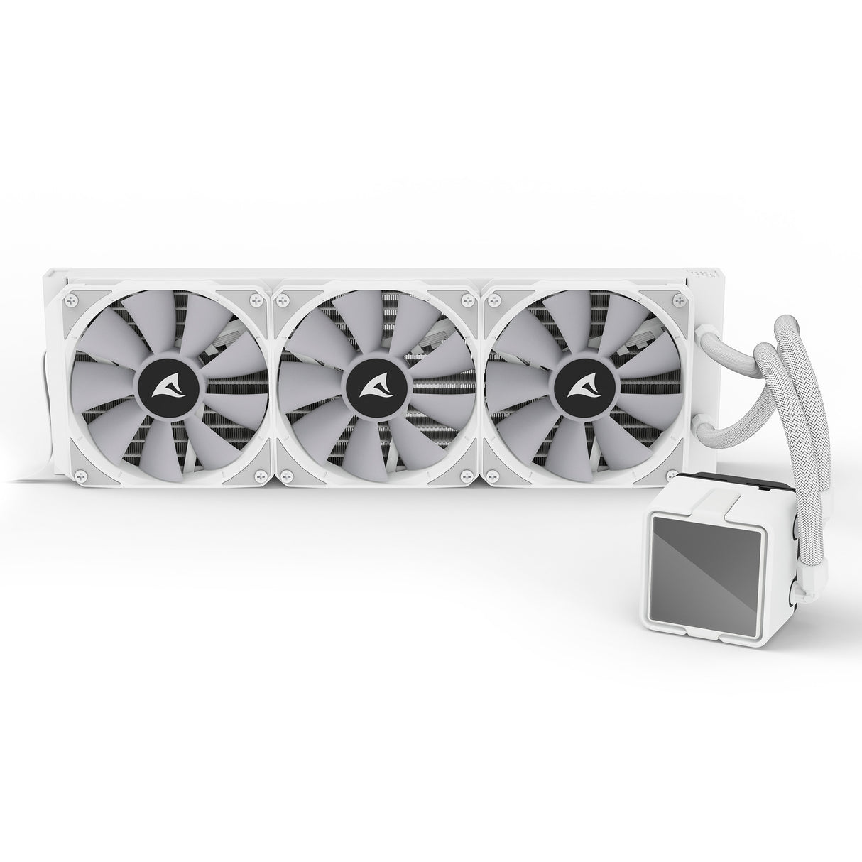 Sharkoon S100 ArGB Wasserkühlung (weiß, 4-Pin-PWM-Lüfteranschluss)