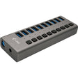 I-tec USB 3.0 Ladehub 10 Port + Netzteil USB-Hub (schwarz)
