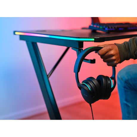 Trust GXT 709 Luminus RGB Gaming-Schreibtisch Gaming-Schreibtisch (Schwarz)