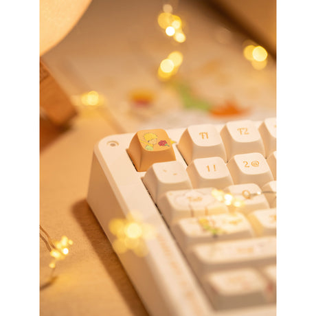 Iqunix ZX75 Sunset Ponder kabellose mechanische Tastatur (hellgelb, US-Layout (QWERTY), Gateron-Rot, 75 %, RGB-LEDs, Hot-Swap-fähig, Double-Shot-PBT, 2,4 GHz | Bluetooth 5.1 | USB-C)