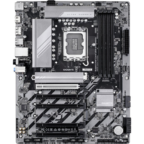 Gigabyte B860 DS3H WiFi 6E Sockel 1851 Mainboard (Silber Schwarz, RAID, 2,5GB-LAN, WiFi 6E, BT, Sound, ATX)