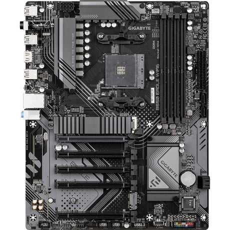 Gigabyte b550 eagle wifi6 socket am4 moederbord (zwart grijs, raid, gb-lan, wi-fi 6, bt, sound, atx)