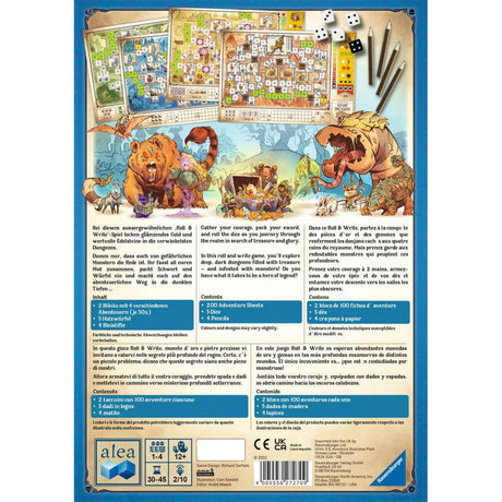 Ravensburger Dungeons, Würfel- und Gefahrenbrettspiel (englisch, 1 – 4 Spieler, 30 – 45 Minuten, ab 12 Jahren)