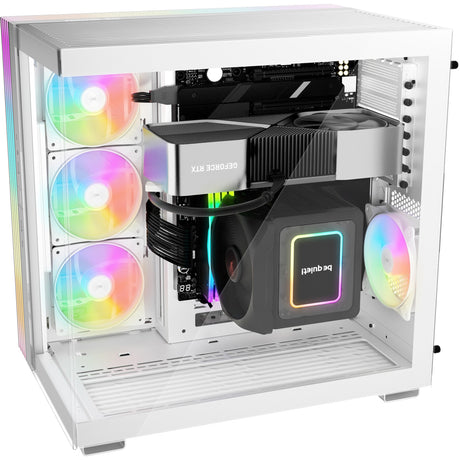 Ruhig sein! Light Base 600 dx Midi-Tower-Gehäuse (weiß | 2x USB-A | 1x USB-C | RGB | gehärtetes Glas)