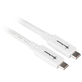 Sharkoon USB-C 3.2 > USB-C Kabel (weiß, 0,5 Meter)