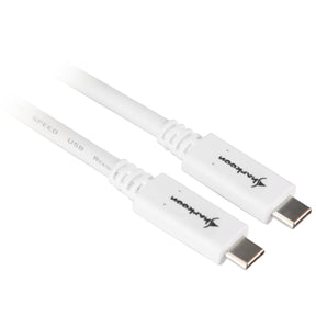 Sharkoon USB-C 3.2 > USB-C Kabel (weiß, 0,5 Meter)