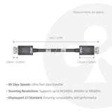 Club 3D DisplayPort 2.1 bidirektional, Vesa DP80-zertifiziert