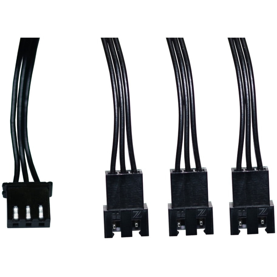 Alphacool digitales RGB-LED-Y-Kabel 3-Wege mit JST-Stecker (schwarz, 60 cm)