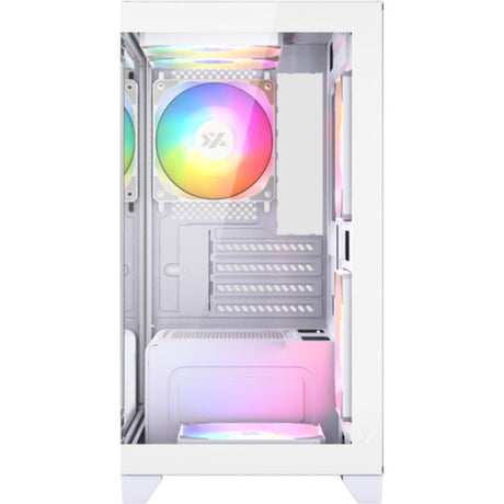 Xyz PC Gear Titanium View Lite Midi-Tower-Gehäuse (weiß | 2x USB-A | gehärtetes Glas)