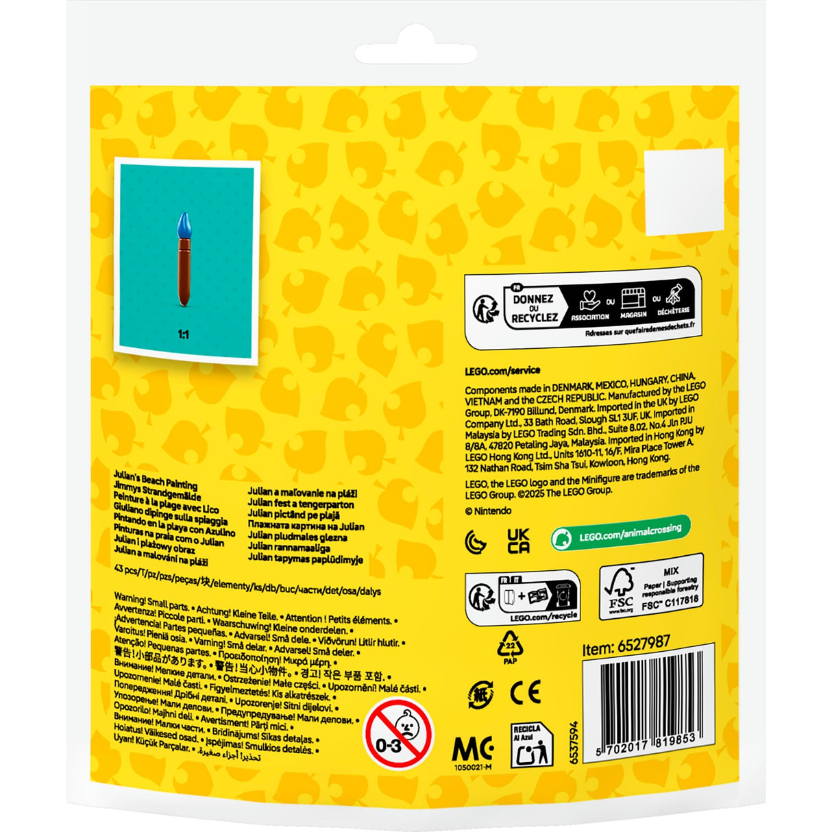 Lego 30703 Animal Crossing Tasche Strandbemalung mit Julian