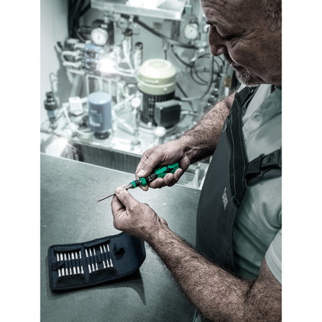 Wera kraftform kompakt 838 ra-r m Set 1 Bit-Set (schwarz grün, 15 Stück)