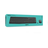 Logitech mk235 Wireless-Desktop-Set (schwarz, US-internationales Layout (QWERTY))