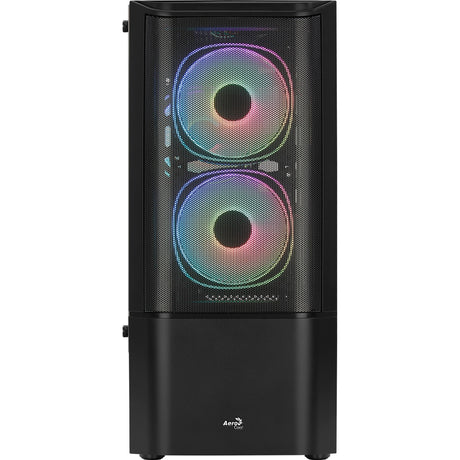 Aerocool Quantum Mesh v3 Midi-Tower-Gehäuse (schwarz grau | 3x USB-A | RGB | Fenster)
