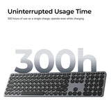 Keychron b5 pro-k8 toetsenbord (wit, us lay-out (qwerty), scissor switches, 100%, abs keycaps, 2.4 ghz bluetooth usb)