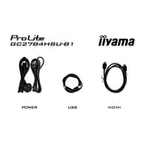 Iiyama g-master red eagle gc2784hsu-b1 27 curved gaming monitor (zwart, 2x hdmi, displayport, 2x usb, 240 hz)