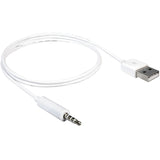 Delock Kabel USB-A Stecker > Klinke 3,5 mm Stecker 4 Pin Adapter (iPod Shuffle, 1 m)