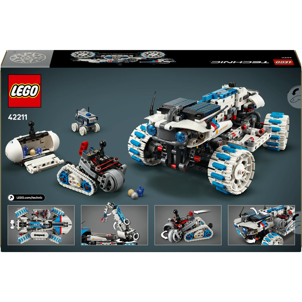 Lego Technic 42211 Mondaußenposten Mondrover Raumfahrzeug