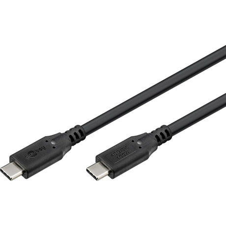 Goobay USB-C 4.0 > USB-C Kabel (schwarz, 1,5 Meter)