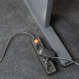 Act Socket mit Switch, 4 Sockets, 2 m, schwarz