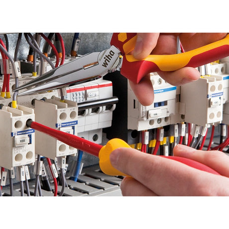 Wiha Elektriker-Werkzeugset (rot gelb, 7-teilig im Werkzeugkoffer)
