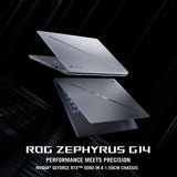 Asus rog zephyrus g14 ga403up-qs005w 14 copilot+ gaming laptop (grijs | ryzen 9 270 | rtx 5070 | 32 gb | 1 tb ssd | oled)