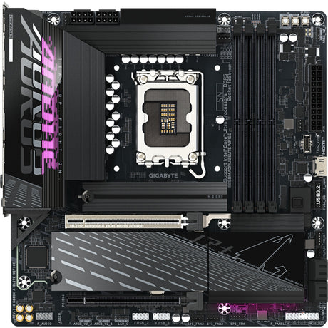 Gigabyte B860M AORUS Elite WiFi 6E Sockel 1851 Motherboard (schwarz, RAID, 2,5 GB LAN, WiFi 6E, BT, Sound, µATX)