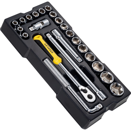 Stanley Transmodul-Steckschlüsselsatz 1 2 Sechskant (STMT1-74173, 23-teilig)