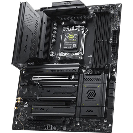 Msi mag x870e tomahawk max wifi socket am5 moederbord (zwart, raid, 5gb-lan, wi-fi 7, bt, sound, atx)
