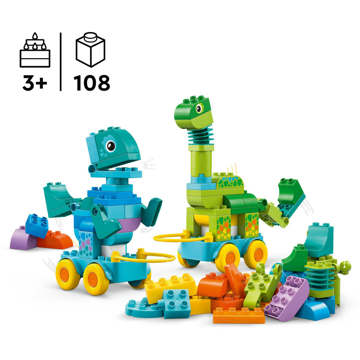 Lego Duplo 10451 3-in-1-Dinosaurier auf Rädern