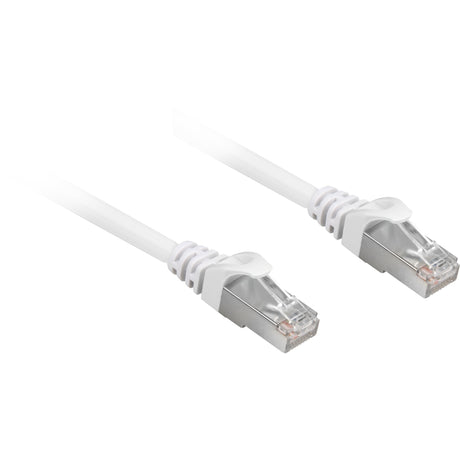 Sharkoon Patchkabel SFTP, RJ-45 mit Cat.6a (weiß, 1 Meter, halogenfrei)