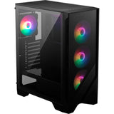 MSI Mag Forge 120A Airflow Midi-Tower-Gehäuse (Schwarz | 2x USB-A | RGB | Gehärtetes Glas)
