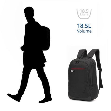 Act Connectivity Suburb Rucksack für Laptops bis 15,6 Zoll (schwarz)