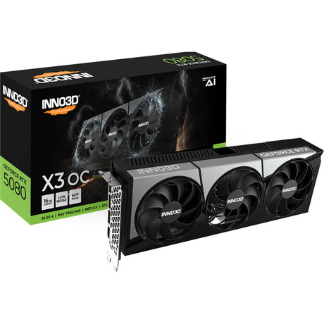Inno3d n50803-16d7x-17603930 Geforce RTX 5080 x3 OC, ATX, 16 GB, GDDR7, 256-Bit, 960 GB s, PCIe5, 360 W