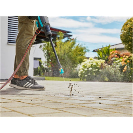 Gardena Aquaclean 24 18 V P4A Solo Hochdruckreiniger (Grau Türkis, 14800-55, Batterie nicht im Lieferumfang enthalten)
