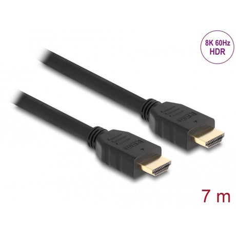 Delock High Speed HDMI Kabel (schwarz, 7 Meter, 8k 60hz, 48 Gbit/s)