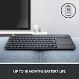 Logitech Wireless Touch -Tastatur K400 Plus