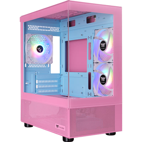 Thermaltake View 170 TG ArGB Mini-Tower-Gehäuse (Rosa | 2x USB-A | RGB | gehärtetes Glas)