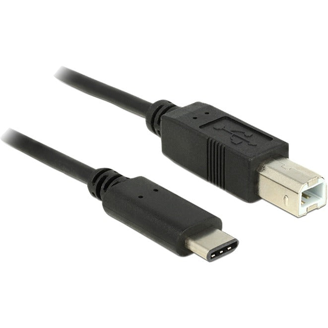 Delock USB-C 2.0 > USB-B Kabel (schwarz, 1 Meter)