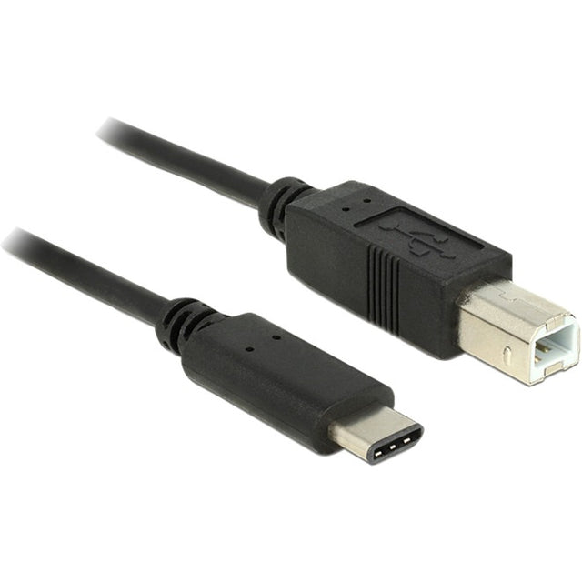 Delock USB-C 2.0 > USB-B Kabel (schwarz, 1 Meter)