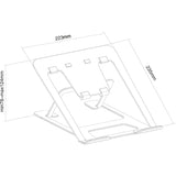 Neomounts nsls085grey faltbarer Laptopständer (grau)