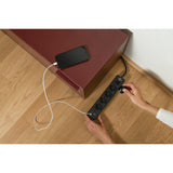 Brennerstuhl ecolor Steckdosenleiste mit 2 USB-C Ladebuchsen | 4 Steckdosen | schwarz | 1,5m h05vv-f 3g1,5 - 1153240106