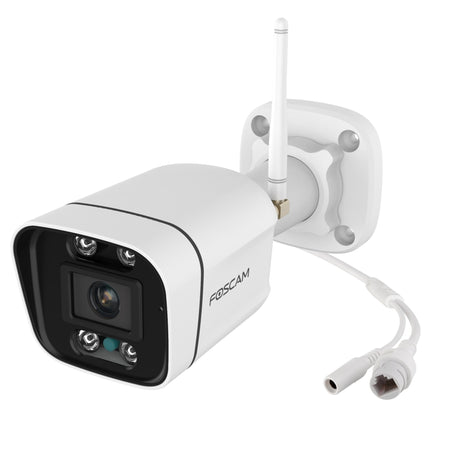 Foscam v8p, 4K 8MP Dual-Band-WLAN-Überwachungskamera (weiß, mit Ton- und Lichtalarm)