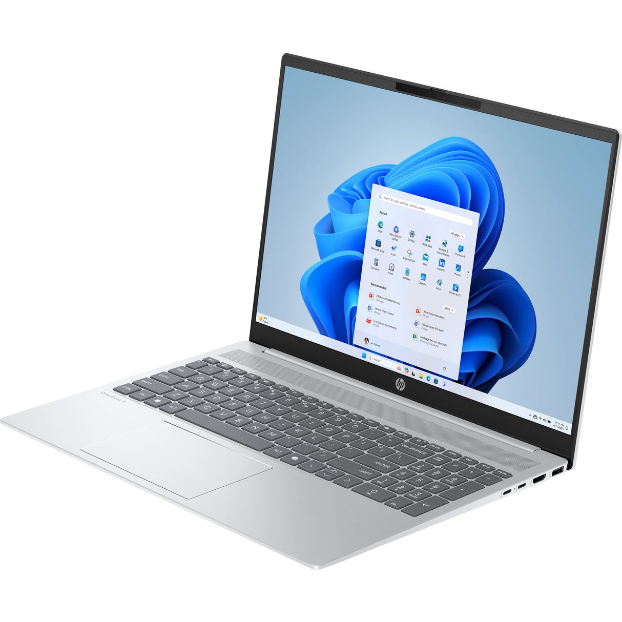 Hp omnibook 5 16-af1055nd (bq2w4ea) 16 laptop (zilver | ultra 5 225u | intel graphics | 16 gb | 512 gb ssd)