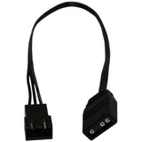 Alphacool digitales RGB-LED-Y-Kabel 3-Wege mit JST-Stecker (schwarz, 60 cm)