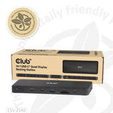 Club 3D 14-1 USB-C Quad-Display-Dockingstation (Schwarz)