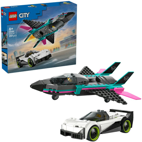 Lego City tolle Fahrzeuge 60489 Düsenflugzeug vs. Sportwagen