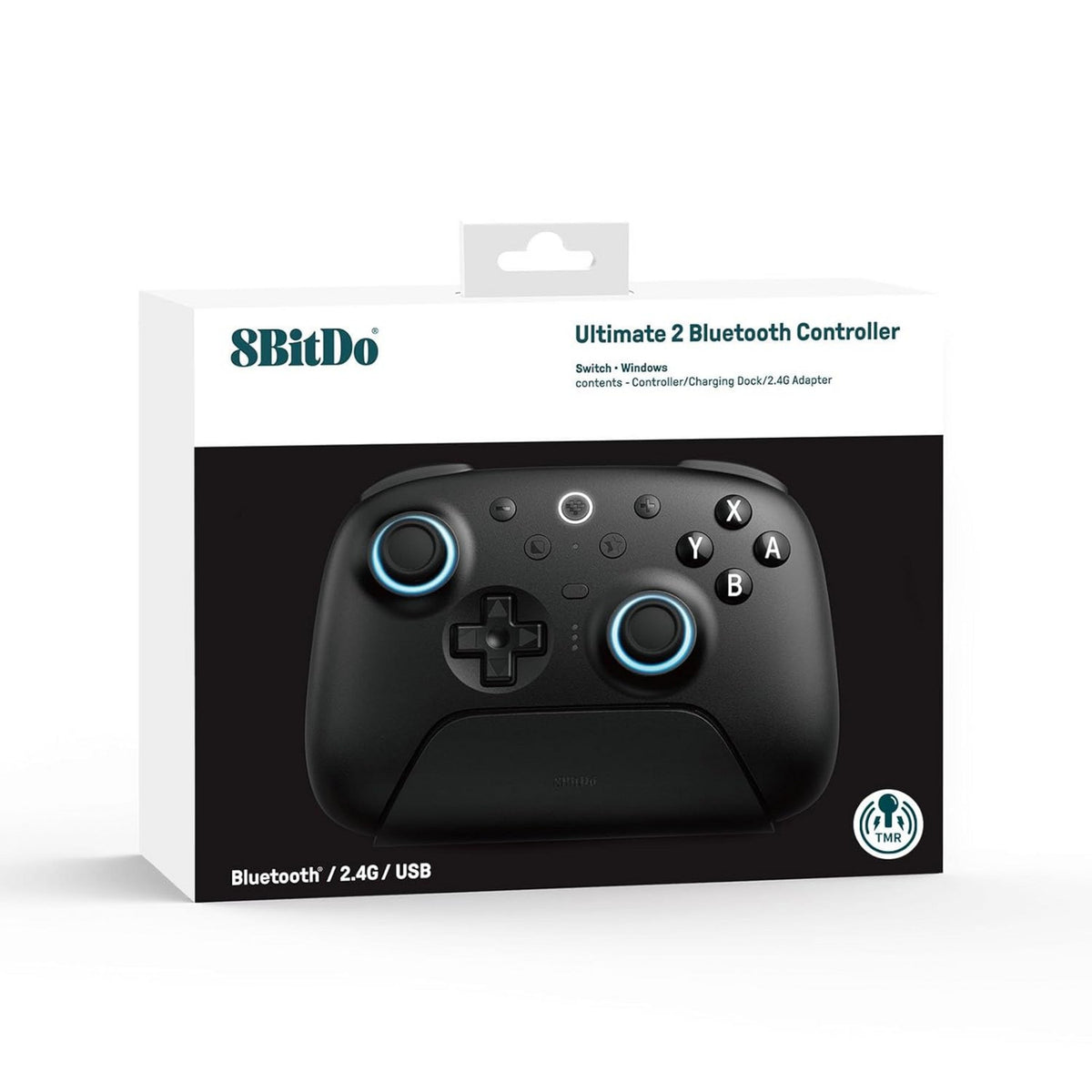 8bitdo Ultimate 2 Bluetooth-Controller (schwarz, PC, Switch 2, Bluetooth USB-C 2,4 GHz)